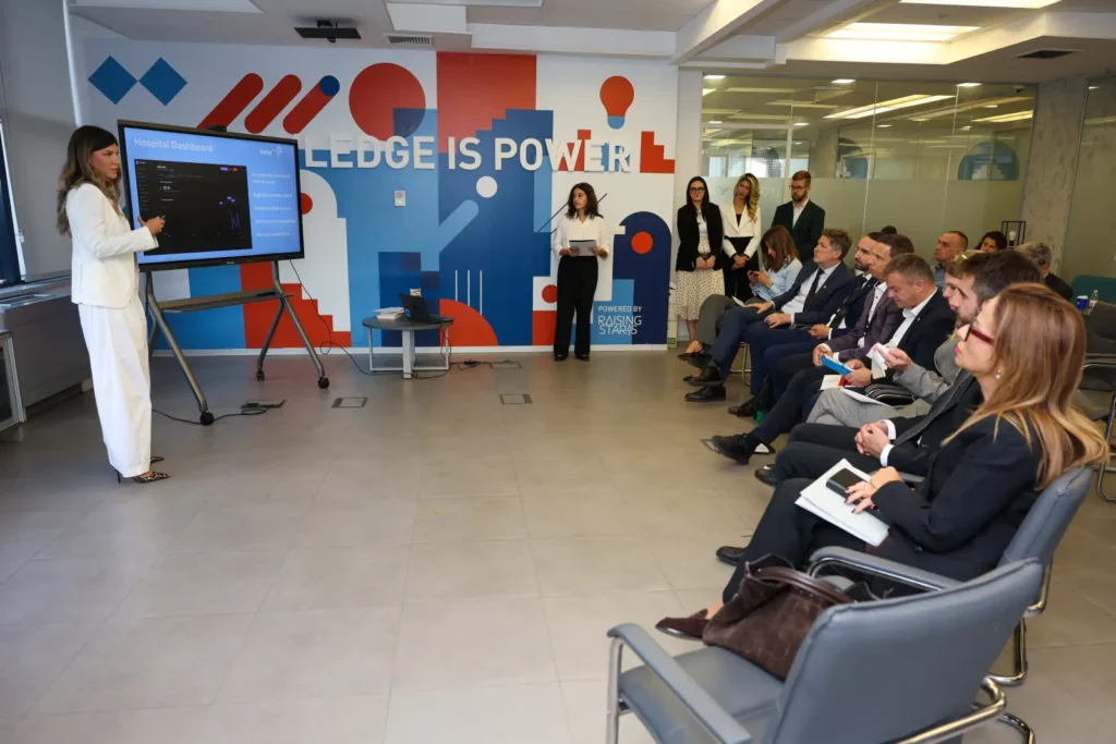 Baby FM pitching session for the Swiss delegation at Science Technology Park Belgrade