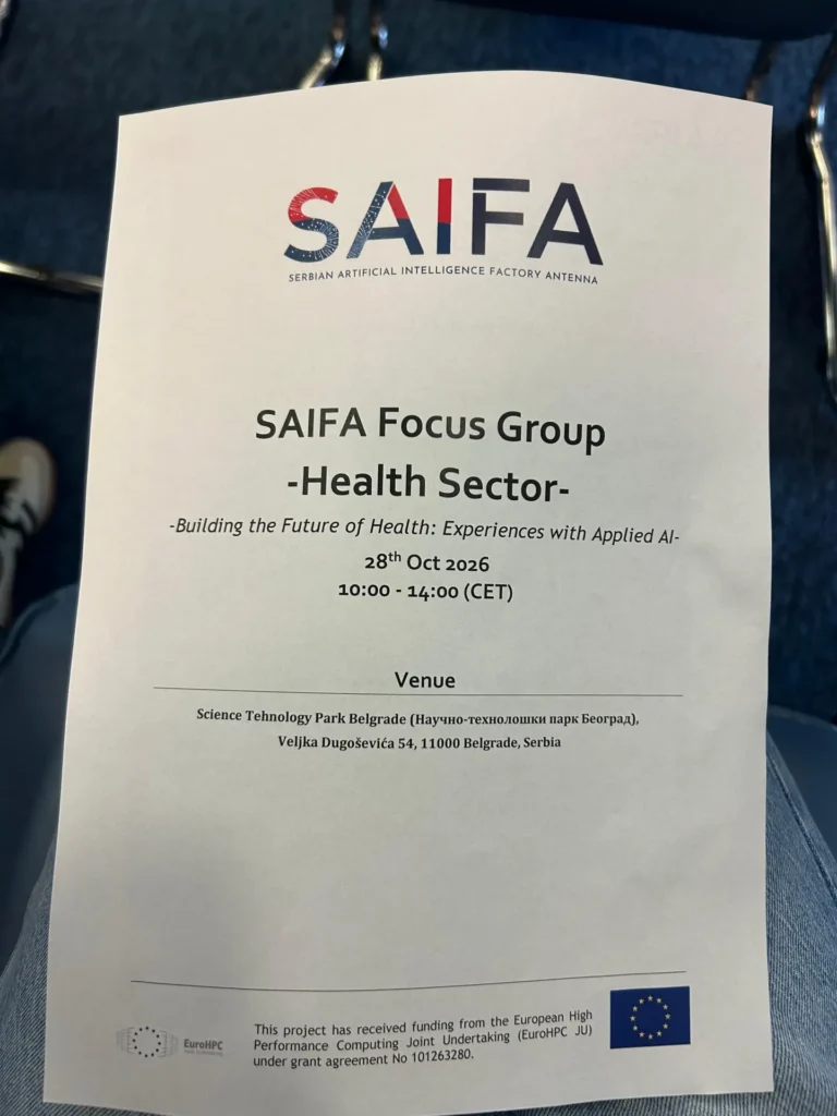 SAIFA Focus Group Health Sector programme, 28 October 2026, Belgrade